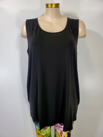 Kozan - Black Cotton Tencel Sleeveless Dakota Solid Tank - Linnea's Boutique & Vera's Threads