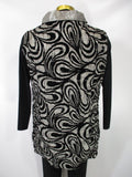 Ubu - Black/Silver/Red Reversible Flocked Happy Tears 2 Zipper Pocket Vest - Linnea's Boutique & Vera's Threads