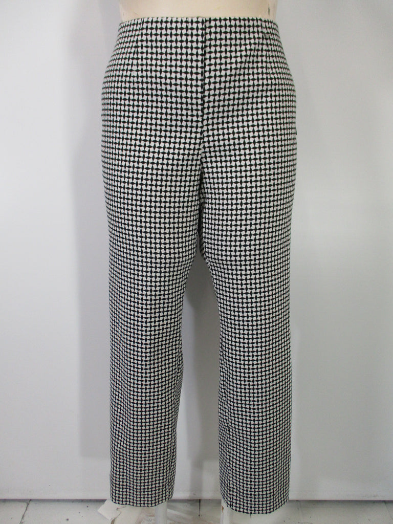 Robell - Black/White Faux Zipper Marie Print Slim Pant