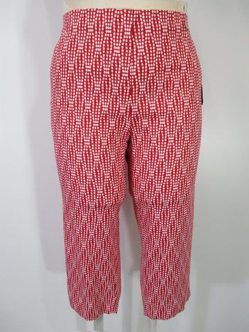 Robell - Red/White Faux Zipper Rose Dots Super Slim Capri Pant - Linnea's Boutique & Vera's Threads